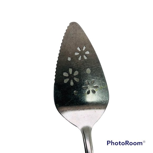 Vintage Ekco Eterna Concord Bridge Pie Cake Server Japan Stainless Daisy Slotted - Picture 1 of 6